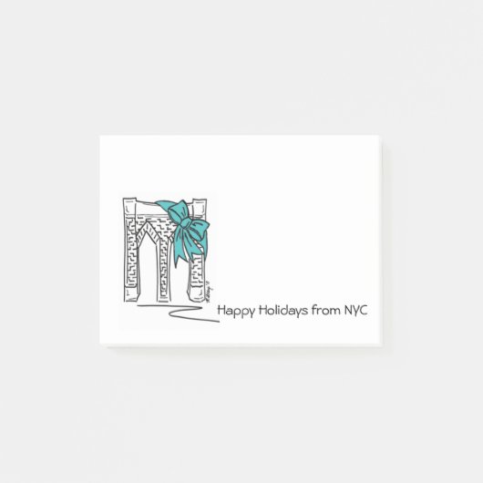 Post-it® NYC Happy Holidays Brooklyn Bridge Hanoukka (Devant)