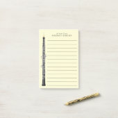 Post-it® Oboe Musicien professeur de musique (Sur un bureau)