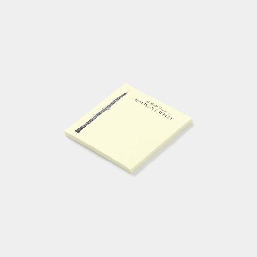 Post-it® Oboe Musicien professeur de musique (Incliné)