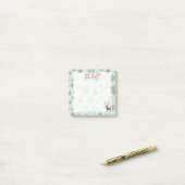 Post-it® Obtenir Dashing Woodland Reindeer Motif | Vert mar (Sur un bureau)