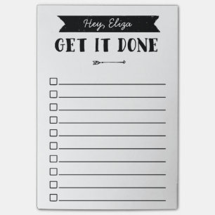 Post-it® Obtenir la liste des tâches   Flèche   Nom personn