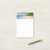 Post-it® Océan aigue-marine Plage tropicale Scénique (Sur un bureau)