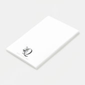 Post-it® Océan Élégant | Monogramme de baleine à l'aquarell (Incliné)