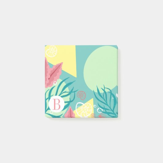 Post-it® Ocean Seaweed Moderne Géométrique (Devant)