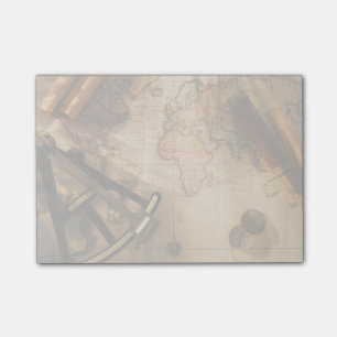Post-it® Octant, boussole et télescope sur la carte