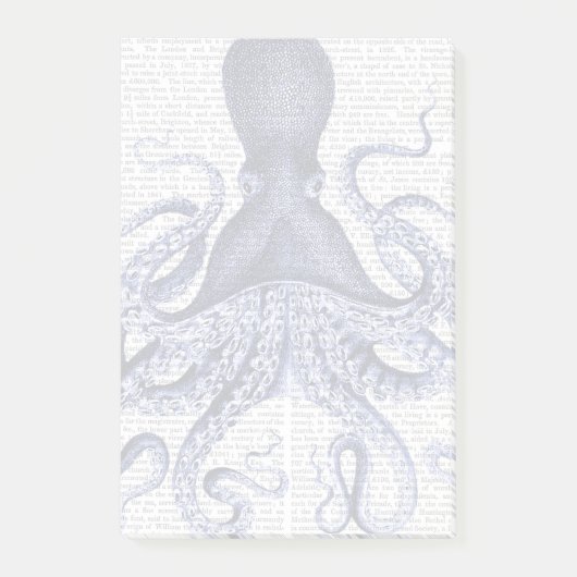 Post-it® Octopus bleu (Devant)