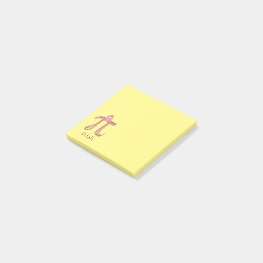 Post-it® Octopus Cute Math Pi Day Post-it Notes (Incliné)