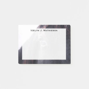 Post-it® Œil de cheval marron foncé Monogramme