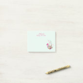 Post-it® Oeuf de nidification avec Flamant rose et Baby sho (Sur un bureau)