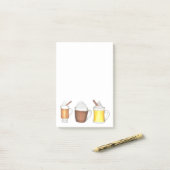 Post-it® Oeuf De Rhum Beuré De Charbon Chaud De Vacances Po (Sur un bureau)