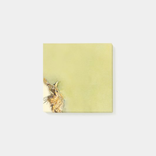 Post-it® OEuvre d'aquarelle rose du nez de coeur Tabby de c (Devant)