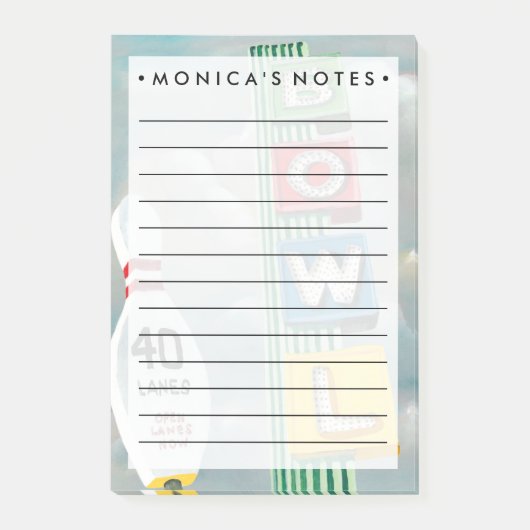 Post-it® Oeuvre de Bowling Alley (Devant)