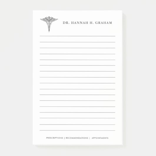 Post-it® Office Customizable Lined de docteur (Devant)