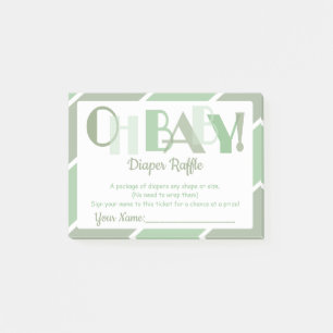 Post-it® Oh Baby Girl Green Typographie moderne Déchets Raf