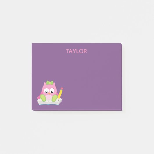 Post-it® Oh chouette hibou rose (Devant)
