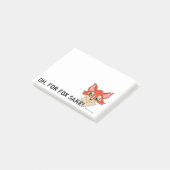 Post-it® Oh pour Fox Sake Cute Red Orange Foxy (Incliné)