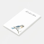 Post-it® Oiseau bleu sur une branche d'arbre (Incliné)