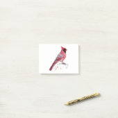 Post-it® Oiseau cardinal rouge (Sur un bureau)