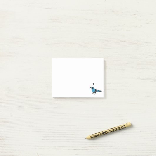 Post-it® Oiseau confuse (Sur un bureau)