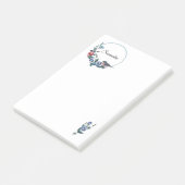 Post-it® Oiseau de fleurs personnalisé (Incliné)