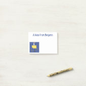 Post-it® Oiseau de mer amusant entouré de dessins animés de (Sur un bureau)