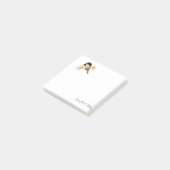 Post-it® Oiseau de poulet à capuchon noir (Incliné)