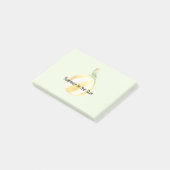 Post-it® Oiseau d'été dans le ballon de plage jaune soleil (Incliné)