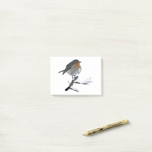 Post-it® Oiseau d'hiver (Sur un bureau)