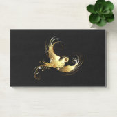 Post-it® Oiseau doré sur fond noir (Bureau)