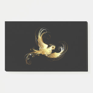 Post-it® Oiseau doré sur fond noir