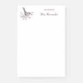 Post-it® Oiseau Du Bureau De L'Aquarelle Nature Art Sticky (Devant)