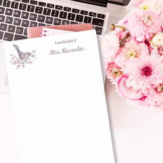 Post-it® Oiseau Du Bureau De L'Aquarelle Nature Art Sticky