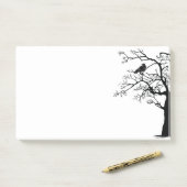 Post-it® Oiseau Noir Le Corbeau Sticky (Sur un bureau)