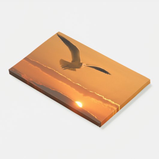 Post-it® Oiseau Volant Au Coucher Du Soleil (Incliné)