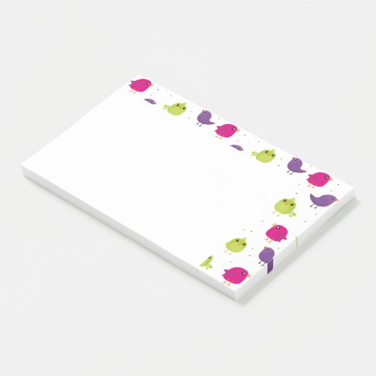 Post-it® Oiseaux colorés mignons (Incliné)