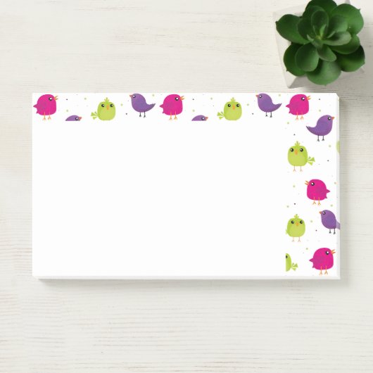 Post-it® Oiseaux colorés mignons   (Bureau)