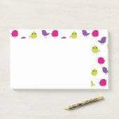 Post-it® Oiseaux colorés mignons   (Sur un bureau)
