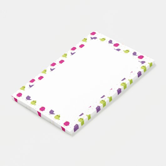 Post-it® Oiseaux colorés mignons (Incliné)