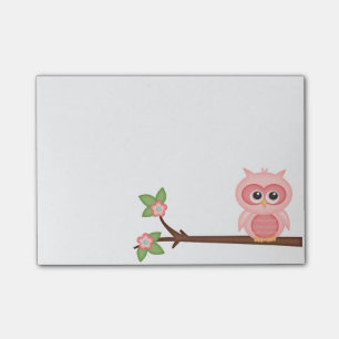Post-it® Oiseaux de bébé mignons colorés de rose de hué