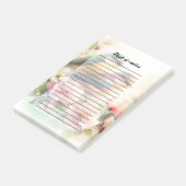 Post-it® Oiseaux de l'amour doux pastel de printemps Fleurs (Incliné)