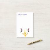 Post-it® Oiseaux de mer Fleur jaune (Sur un bureau)