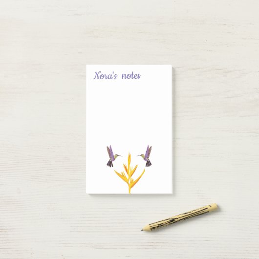 Post-it® Oiseaux de mer Fleur jaune (Sur un bureau)