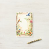 Post-it® Oiseaux encadrés et papillons 2 (Sur un bureau)