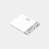 Post-it® Oiseaux Illustration noir et blanc Personnalisé (Incliné)