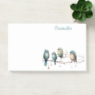 Post-it® Oiseaux lunaires sur Branches Élégance intemporell