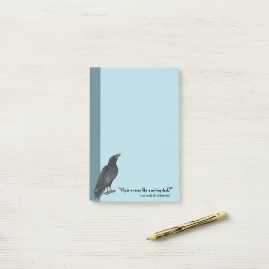 Post-it® Oiseaux noirs Le Corbeau (Sur un bureau)