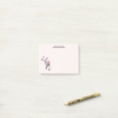 Post-it® Oiseaux roses et noirs sur une branche d'arbre (Sur un bureau)