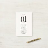 Post-it® Old Money Black & White | Printable Seating Flat (Sur un bureau)