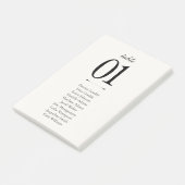 Post-it® Old Money Black & White | Printable Seating Flat (Incliné)