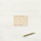 Post-it® Old World Map Ajouter un nom 4x3 (Sur un bureau)
